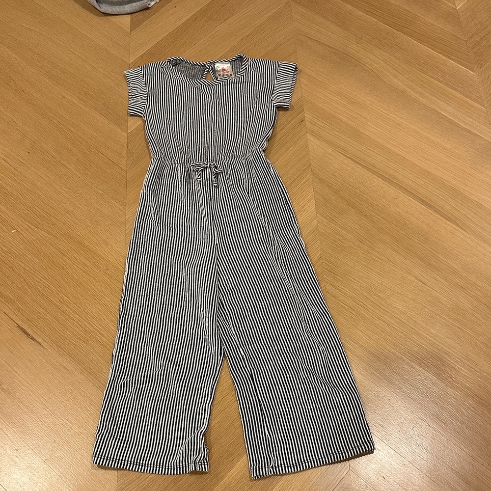 Striped Black and White Jumpsuit